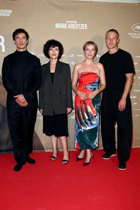 Laurence Rupp, Marie Kreutzer, Jella Haase und Anton Rubtsov bei der Premiere des Gentle Monster im Delphi Filmpalast. Berlin, 02.09.2026