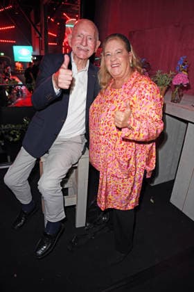 Werner Hansch, Kathy Kelly beim PROMI BIG BROTHER REVEAL EVENT 2026 im Capitol Theater in Düsseldorf am 02.09.2026