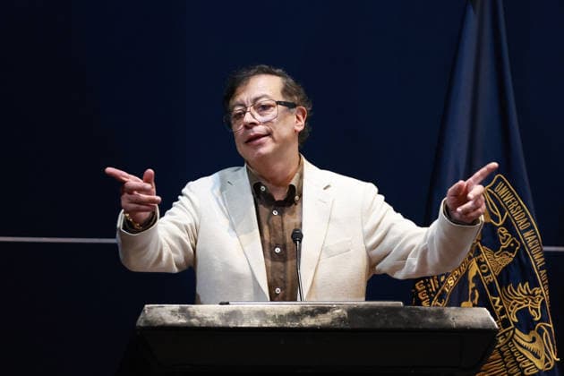 Former Colombian President Gustavo Petro to Deliver Keynote Lecture at Mexico s UNAM MEXICO CITY, MEXICO - SEPTEMBER 02: Former Colombian President Gustavo Petro speaks during a keynote lecture at the National Autonomous University of Mexico (UNAM), in Mexico City, Mexico on September 02, 2026. The presentation, titled Capital in the 21st Century: Political Economy of the Climate Crisis addressed the global economic and political challenges posed by climate change. It marked Petro s first visit to Mexico since leaving office, where he spoke at one of the country s most prominent public universities. Daniel Cardenas Anadolu Mexico city Mexico. Editorial use only. Please get in touch for any other usage.  Copyright: x2026xAnadoluxDanielxCardenasx