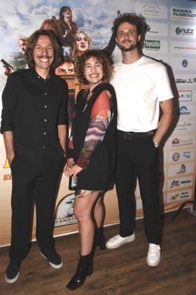 Mark Lohr Regisseur- Dehbuchautor Corinna Blädel Schauspielerin Produzentin Johannes Rauscher Produzent Produktionsfirma Slamming Sheep Film GBR Muehldorf Muenchen 02.09.2026 Rio Palast Filmpremiere Bonnie EINE MUENCHNER ACTION KOMÖDIE Foto Muenchen