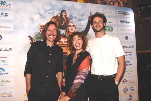 Mark Lohr Regisseur- Dehbuchautor Corinna Blädel Schauspielerin Produzentin Johannes Rauscher Produzent Produktionsfirma Slamming Sheep Film GBR Muehldorf Muenchen 02.09.2026 Rio Palast Filmpremiere Bonnie EINE MUENCHNER ACTION KOMÖDIE Foto Muenchen