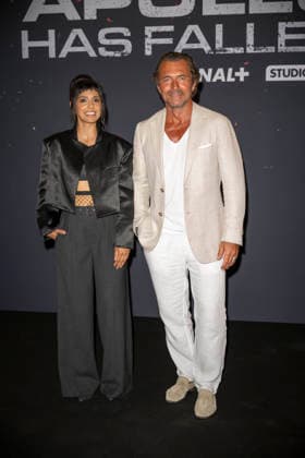 Apollo Has Fallen Premiere - Paris Ritu Arya and William Abadie during the photocell of the « Apollo Has Fallen» Paris Premiere at Le Grand Rex on September 2, 2026 in Paris, France. Photo by Eliot Blondet ABACAPRESS.COM Paris France France  Copyright: xBlondetxEliot ABACAx