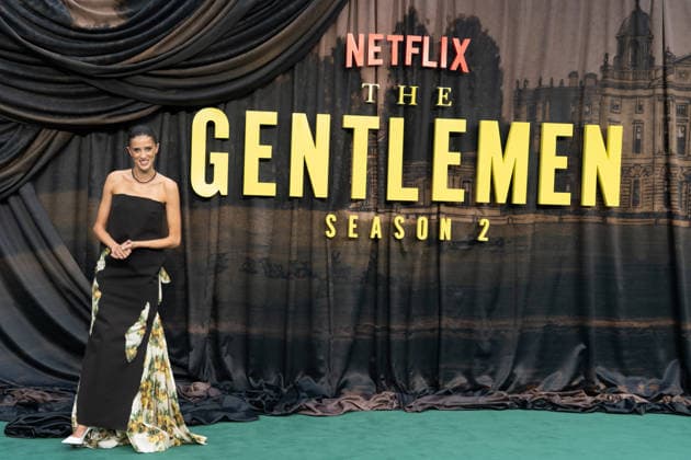 IPA88053069 - Benedetta Porcaroli arrives at the premiere of The Gentlemen Season 2 in London  Copyright: xx xCristinaxMasseix 88053069