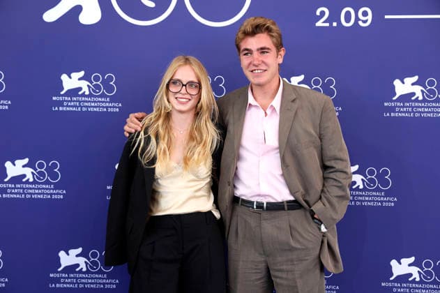 Celeste Kalis und Enzo Ferraroli beim Photocall zum Kinofilm Burgundy auf der Biennale di Venezia 2026 83. Internationale Filmfestspiele von Venedig im Palazzo del Casino. Venedig, 03.09.2026