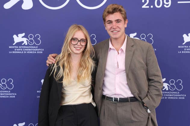 Celeste Kalis und Enzo Ferraroli beim Photocall zum Kinofilm Burgundy auf der Biennale di Venezia 2026 83. Internationale Filmfestspiele von Venedig im Palazzo del Casino. Venedig, 03.09.2026