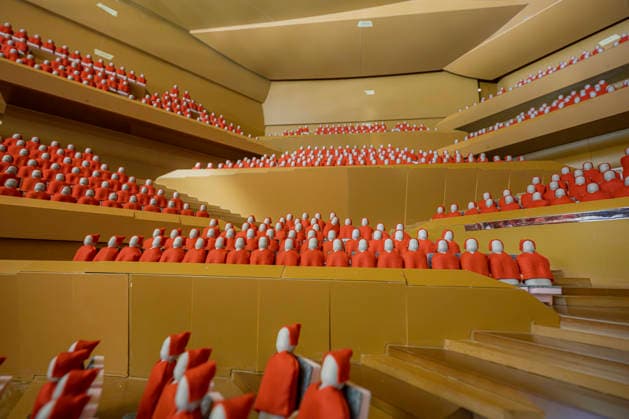 A 1:10 scale acoustic model of the main hall of the future Vltava Philharmonic, National Music Center, where acoustic testing is underway, in Mnichovo Hradiste, Czech Republic, on September 3, 2026. (CTKxPhoto RadekxPetrasek) CTKPhotoP2026090303688  CTKPhotoP2026090303688