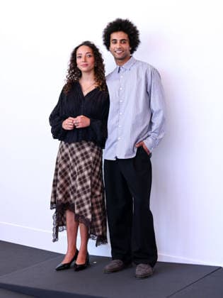 IPA88068137 - Venice, 83rd Venice International Film Festival 2026 - Day 2 - Nessun Dolore Photocall - Pictured: Beidja Yahiaoui and Ramzi Lafrindi  Copyright: xAlbertoxTerenghix xPoolxPhotoxEventsx08x 88068137