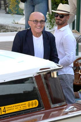 Danny Boyle bei der Abfahrt vom Pier des Hotels Excelsior auf der Biennale di Venezia 2026 83. Internationale Filmfestspiele von Venedig. Venedig, 03.09.2026