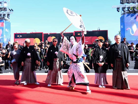 IPA88071173 - Venice, 83rd Venice International Film Festival 2026 - Night 2 - Red Carpet for the film *Bucking Fastard*. Pictured: Takashi Miike, Ichikawa EbizÅ XI, and Ichikawa Shinnosuke VIII  Copyright: xAlbertoxTerenghi PoolxPhotoxEvenx xPoolxPhotoxEventsx08x 88071173