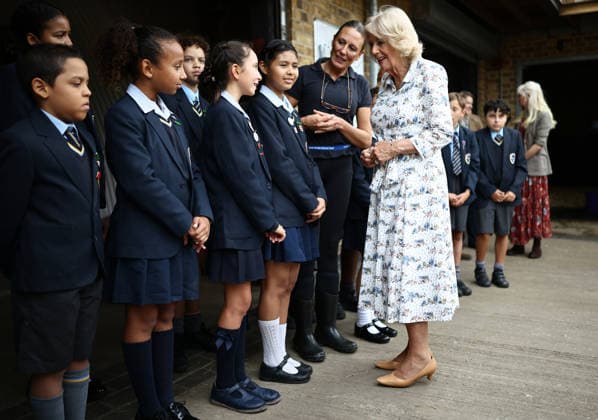 Queen Camilla visits Ebony Horse Club Britain s Queen Camilla meets with pupils from Corpus Christi Catholic School during her visit to the Ebony Horse Club in south London on September 3, 2026, to mark the youth charity and community riding centre s 30th anniversary., Credit:HENRY NICHOLLS PA ROTA - B68 Avalon United Kingdom, London  Copyright: xHENRYxNICHOLLSx xPAxROTAx-xB68x xAvalonx 1130433041