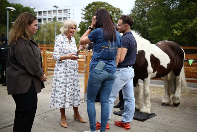 . 03 09 2026. London, United Kingdom. Queen Camilla during a visit at the Ebony Horse Club in London.  xPoolx xi-Imagesx IIM-26984-0006