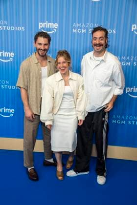 ABB PRIMEPK - Martin Bruchman, Paula Kalenberg und Fridolin Sandmeyer zu Gast auf dem blauen Teppich bei der Media Press Line von Prime Video Presents 2026 im Kino International am 03.09.2026 in Berlin Berlin Deutschland
