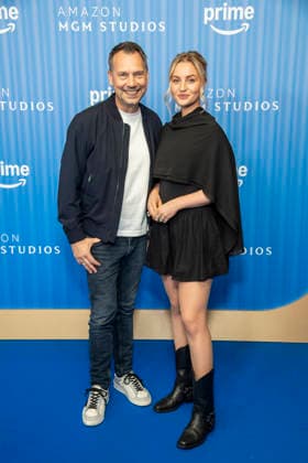 ABB PRIMEPK- Sebastian Fitzek und Sarah Mahtia zu Gast auf dem blauen Teppich bei der Media Press Line von Prime Video Presents 2026 im Kino International am 03.09.2026 in Berlin Berlin Deutschland