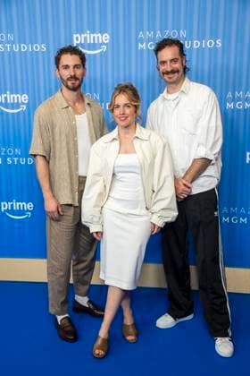 ABB PRIMEPK - Martin Bruchman, Paula Kalenberg und Fridolin Sandmeyer zu Gast auf dem blauen Teppich bei der Media Press Line von Prime Video Presents 2026 im Kino International am 03.09.2026 in Berlin Berlin Deutschland
