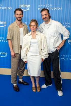 ABB PRIMEPK - Martin Bruchman, Paula Kalenberg und Fridolin Sandmeyer zu Gast auf dem blauen Teppich bei der Media Press Line von Prime Video Presents 2026 im Kino International am 03.09.2026 in Berlin Berlin Deutschland