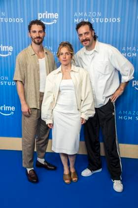 ABB PRIMEPK - Martin Bruchman, Paula Kalenberg und Fridolin Sandmeyer zu Gast auf dem blauen Teppich bei der Media Press Line von Prime Video Presents 2026 im Kino International am 03.09.2026 in Berlin Berlin Deutschland