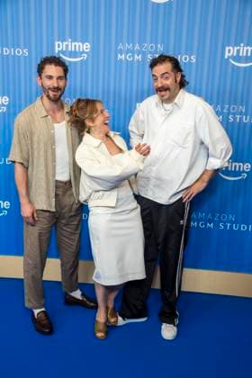 ABB PRIMEPK - Martin Bruchman, Paula Kalenberg und Fridolin Sandmeyer zu Gast auf dem blauen Teppich bei der Media Press Line von Prime Video Presents 2026 im Kino International am 03.09.2026 in Berlin Berlin Deutschland