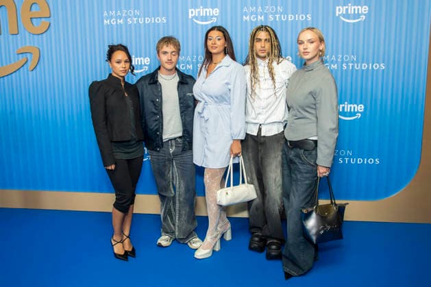 ABB PRIMEPK- Zoe Fuermann, Kjell Brutscheidt, Lukas von Horbatschewsky und Jule Hermann zu Gast auf dem blauen Teppich bei der Media Press Line von Prime Video Presents 2026 im Kino International am 03.09.2026 in Berlin Berlin Deutschland