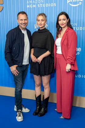 ABB PRIMEPK- Sebastian Fitzek, Sarah Mahtia und Verena Schilling zu Gast auf dem blauen Teppich bei der Media Press Line von Prime Video Presents 2026 im Kino International am 03.09.2026 in Berlin Berlin Deutschland