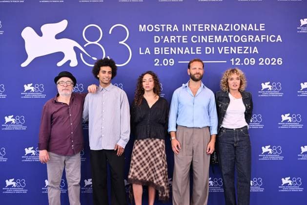 September 3, 2026, Venice, Rome, Italy: Director Gianni Amelio, Ramzi Lafrindi, Beidja Yahiaoui, Alessandro Borghi, and Valeria Golino during the photocall for the film Nessun Dolore, 83rd Venice International Film Festival, Venice, September 3, 2026. Venice Italy  - ZUMAa289 20260903_zia_a289_233 Copyright: xMlax xAgfx