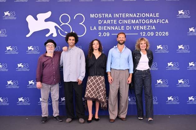 September 3, 2026, Venice, Rome, Italy: Director Gianni Amelio, Ramzi Lafrindi, Beidja Yahiaoui, Alessandro Borghi, and Valeria Golino during the photocall for the film Nessun Dolore, 83rd Venice International Film Festival, Venice, September 3, 2026. Venice Italy  - ZUMAa289 20260903_zia_a289_234 Copyright: xMlax xAgfx