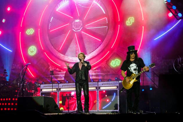 September 3, 2026, San Diego, California, USA: Axl Rose and Slash of the rock band Guns N Roses perform onstage at Snapdragon Stadium during the their 2026 World Tour. San Diego USA  - ZUMAa97_ 20260903_zaf_a97_034 Copyright: xK.C.xAlfredx