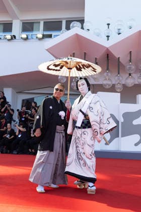 Bucking Fastard Screening - The 83rd Venice International Film Festival ( L to R) Director Takashi Miike, Kabuki actor Danjuro Ichikawa attend the Bucking Fastard Screening during the 83rd Venice International Film Festival at Sala Grande on September 03, 2026 in Venice, Italy.  Copyright: xKazukoxWakayamax