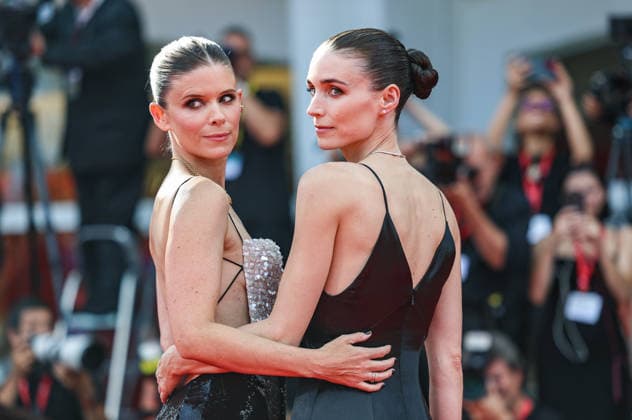 (260903) -- VENICE, Sept. 3, 2026 -- American actress Kate Mara (L) and American actress Rooney Mara pose at the red carpet before the premiere of the film Bucking Fastard during the 83rd Venice International Film Festival in Venice, Italy, Sept. 3, 2026. ) ITALY-VENICE-FILM FESTIVAL-BUCKING FASTARD-PREMIERE WangxKaiyan 