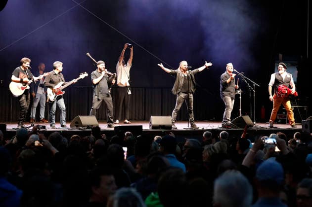 Saltatio Mortis bei der Veranstaltung Halle steht auf. Für Demokratie. Für Zusammenhalt. Für Sachsen-Anhalt. auf dem Marktplatz. Halle (Saale), 03.09.2028