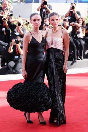 VENICE, ITALY - SEPTEMBER 03: Rooney Mara and Kate Mara attend the Bucking Fastard Screening during the 83rd Venice International Film Festival at Sala Grande on September 03, 2026 in Venice, Italy. (Photo by Mark Cape Insidefoto) markxcape