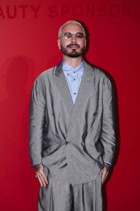 IPA88088085 - Venice, 83rd Venice International Film Festival - The photocall from the Armani Beauty Dinner event at the Giardini Reali. Pictured: J Balvin (Colombian singer and record producer)  Copyright: xAlessandroxBremecx xx 88088085