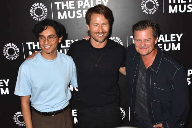 NEW YORK, NY- SEPTEMBER 3: Frankie A. Rodriguez, Glen Powell and Steve Zahn at PaleyLive™s Chad Powers Season 2: Back in the Game red carpet event at The Paley Museum in New York City on September 3, 2026. Copyright: xmpi099 MediaPunchx
