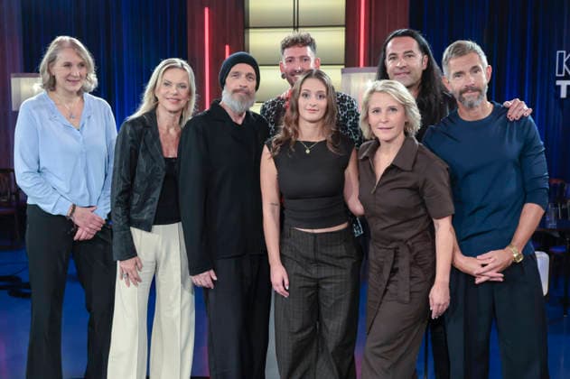Susanne Hegenscheidt, Nina Ruge, Torsten Sträter, Fabian Kahl, Carolina Wilga, Susan Link, Bülent Ceylan und Micky Beisenherz bei der Aufzeichnung der WDR-Talkshow Kölner Treff im WDR Studio BS 3. Köln, 03.09.2026