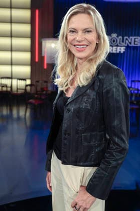 Nina Ruge bei der Aufzeichnung der WDR-Talkshow Kölner Treff im WDR Studio BS 3. Köln, 03.09.2026