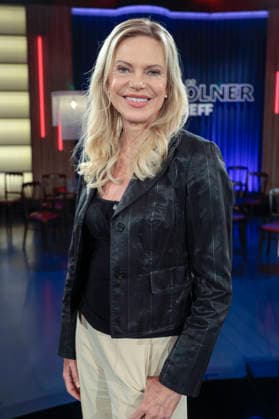 Nina Ruge bei der Aufzeichnung der WDR-Talkshow Kölner Treff im WDR Studio BS 3. Köln, 03.09.2026