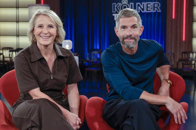 Susan Link und Micky Beisenherz bei der Aufzeichnung der WDR-Talkshow Kölner Treff im WDR Studio BS 3. Köln, 03.09.2026