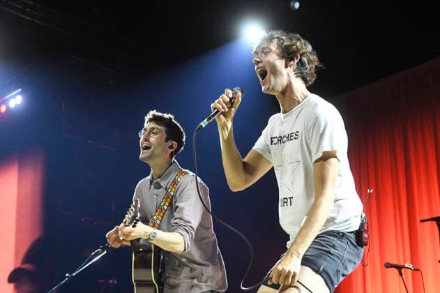 Christopher Annen und Henning May von AnnenMayKantereit live bei einem Konzert in der ZAG-Arena. Hannover, 03.09.2026