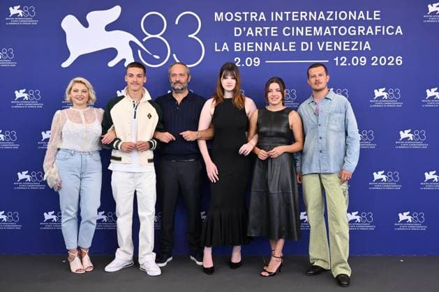 September 4, 2026, Venice, Rome, Italy: Sophie Guillemin, Kenji Peyran, Câoe®dric Kahn, Patience Munchenbach, Malou Khebizi and Raphaâoe½l Besson Sophie Guillemin, Kenji Peyran, Câoe®dric Kahn, Patience Munchenbach, Malou Khebizi and Raphaâoe½l Besson during the photocall of the film 15 18 A Place To Heal , 83â¬Â¬ Show Internazionale doo¡o Arte Cinematografica, Venice, 04 09 2026 Venice Italy - ZUMAa289 20260904_zia_a289_026 Copyright: xMlax xAgfx