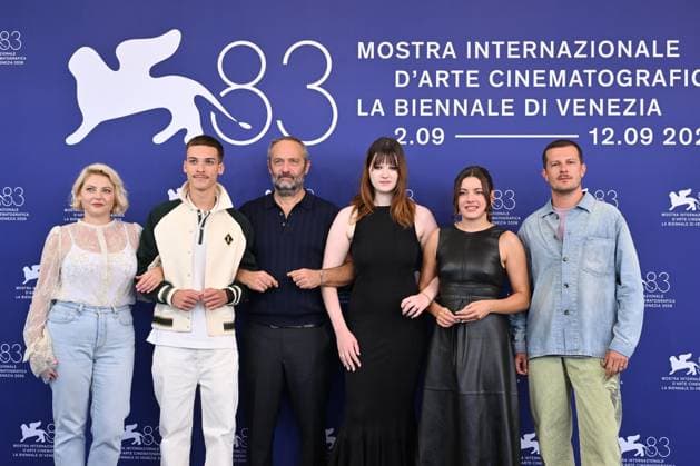 September 4, 2026, Venice, Rome, Italy: Sophie Guillemin, Kenji Peyran, Câoe®dric Kahn, Patience Munchenbach, Malou Khebizi and Raphaâoe½l Besson Sophie Guillemin, Kenji Peyran, Câoe®dric Kahn, Patience Munchenbach, Malou Khebizi and Raphaâoe½l Besson during the photocall of the film 15 18 A Place To Heal , 83â¬Â¬ Show Internazionale doo¡o Arte Cinematografica, Venice, 04 09 2026 Venice Italy - ZUMAa289 20260904_zia_a289_029 Copyright: xMlax xAgfx