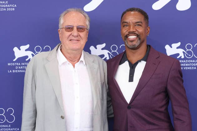 Geoffrey Rush und Rodney Hicks beim Photocall zum Kinofilm Mr. Nelson, Did You Kill People Nelson-san, anata wa hito o koro shimashita ka? auf der Biennale di Venezia 2026 83. Internationale Filmfestspiele von Venedig im Palazzo del Casino. Venedig, 04.09.2026