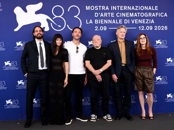 IPA88106140 - Venice, 83rd Venice International Film Festival 2026 - Day 3, Photocall for the film The Basics of Philosophy. Pictured are Daniel Zovatto, Sofia Boutella, Jack Huston, Paul Schrader, Bill Pullman, and Dana Delany  Copyright: xAlbertoxTerenghix xPoolxPhotoxEventsx08x 88106140