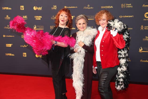 Verleihung der 32. Goldenen Henne Leipzig, 04.09.2026 Regina Thoss, Dagmar Frederic und Dagmar Gelbke Verleihung der 32. Goldenen Henne in der Leipziger Messehalle Sachsen Deutschland Copyright: xMatthiasxGränzdörferx