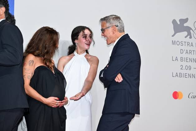 September 4, 2026, Venice, Rome, Italy: George Clooney, Rym Mroueh, and Maria Nakouzi on the red carpet for the film Furies, 83rd Venice International Film Festival, Venice, September 4, 2026 Venice Italy - ZUMAa289 20260904_zia_a289_454 Copyright: xMariaxLauraxAntonellix xAgfx