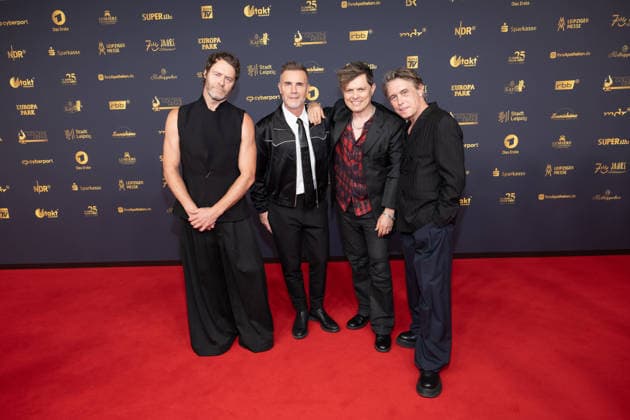 Goldene Henne 2026 Roter Teppich Roter Teppich Take That Gary Barlow, Howard Donald und Mark Owen und Michael Patrick Kelly Goldene Henne 2026, 04.09.2026, Leipzig Copyright: xEventpressxFuhrx