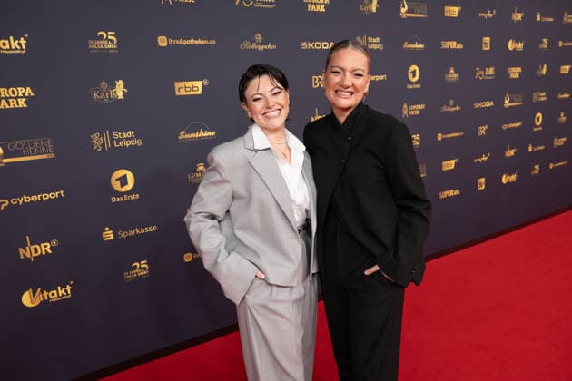 Goldene Henne 2026 Roter Teppich Roter Teppich Tahnee Schaffarczyk und Ehefrau Juliette Schoppmann Goldene Henne 2026, 04.09.2026, Leipzig Copyright: xEventpressxFuhrx