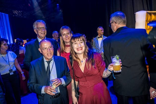 LEIPZIG, DEUTSCHLAND 4. SEPTEMBER 2026 Verleihung der Goldenen Henne 2026 in der Messehalle 1 in Leipzig. Bei der Gala werden erneut Persönlichkeiten aus Unterhaltung, Fernsehen, Musik und Sport ausgezeichnet. Hier die After Show Party mit: Heidi Reichineck, Gregor Gysi, Dietmar Bartsch Goldene Henne 2026 - Roter Teppich