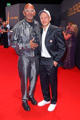 Pierre Sanoussi-Bliss mit Freund Dennis Ortmann - *Aftershowparty* VERLEIHUNG GOLDENE HENNE 2026 in der Messe Leipzig am 04.09.2026