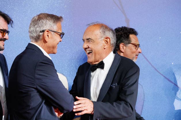 News - Furies Red Carpet - The 83rd Venice International Film Festival VENICE, ITALY - SEPTEMBER 04: George Clooney and Alberto Barbera attend the Furies Screening during the 83rd Venice International Film Festival at Sala Giardino on September 04, 2026 in Venice, Italy. Photo: Cinzia Camela. Lido di Venezia Sala Giardino Italy Copyright: xCinziaxCamelax xLiveMediax LPN_2642755