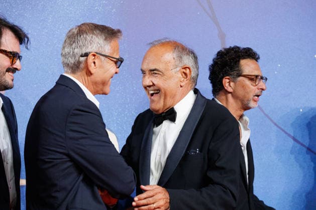 News - Furies Red Carpet - The 83rd Venice International Film Festival VENICE, ITALY - SEPTEMBER 04: George Clooney and Alberto Barbera attend the Furies Screening during the 83rd Venice International Film Festival at Sala Giardino on September 04, 2026 in Venice, Italy. Photo: Cinzia Camela. Lido di Venezia Sala Giardino Italy Copyright: xCinziaxCamelax xLiveMediax LPN_2642756