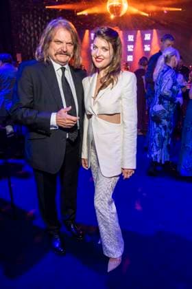 ABB GOLDHENNE- Leslie Mandoki und Lara Mandoki Vater tochter zu Gast auf der Aftershow Party bei der Verleihung der 32.Goldenen Henne Publikumspreis in der Neue Messe Leipzig am 04.09.2026 in Leipzig Sachsen Deutschland